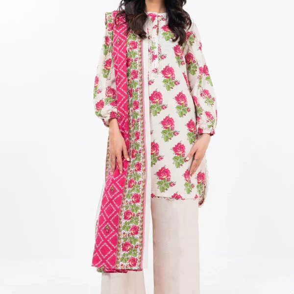 3 Piece Printed light Khaddar Suit